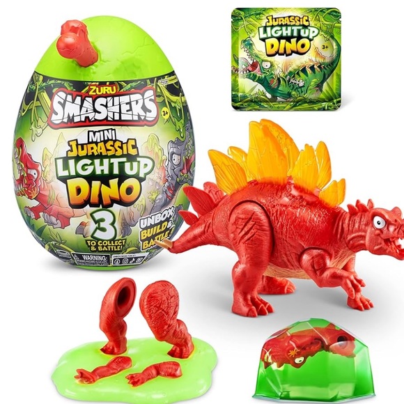 AMAZON ~Smashers Mini Jurassic Light Up Dino Egg (NEW) - Picture 1 of 10
